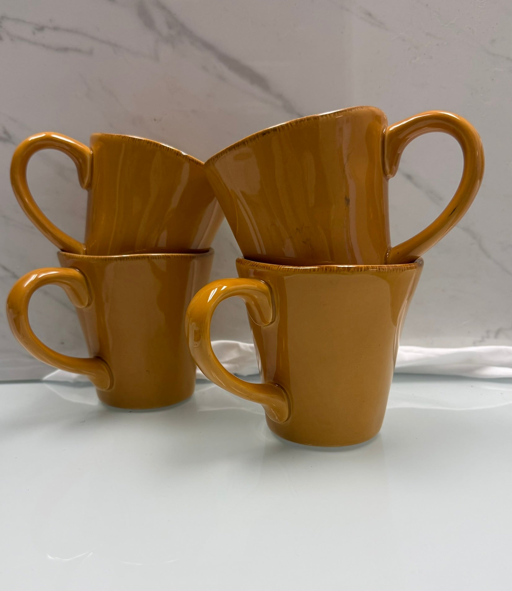 ORANGE MUGS SET OF 4