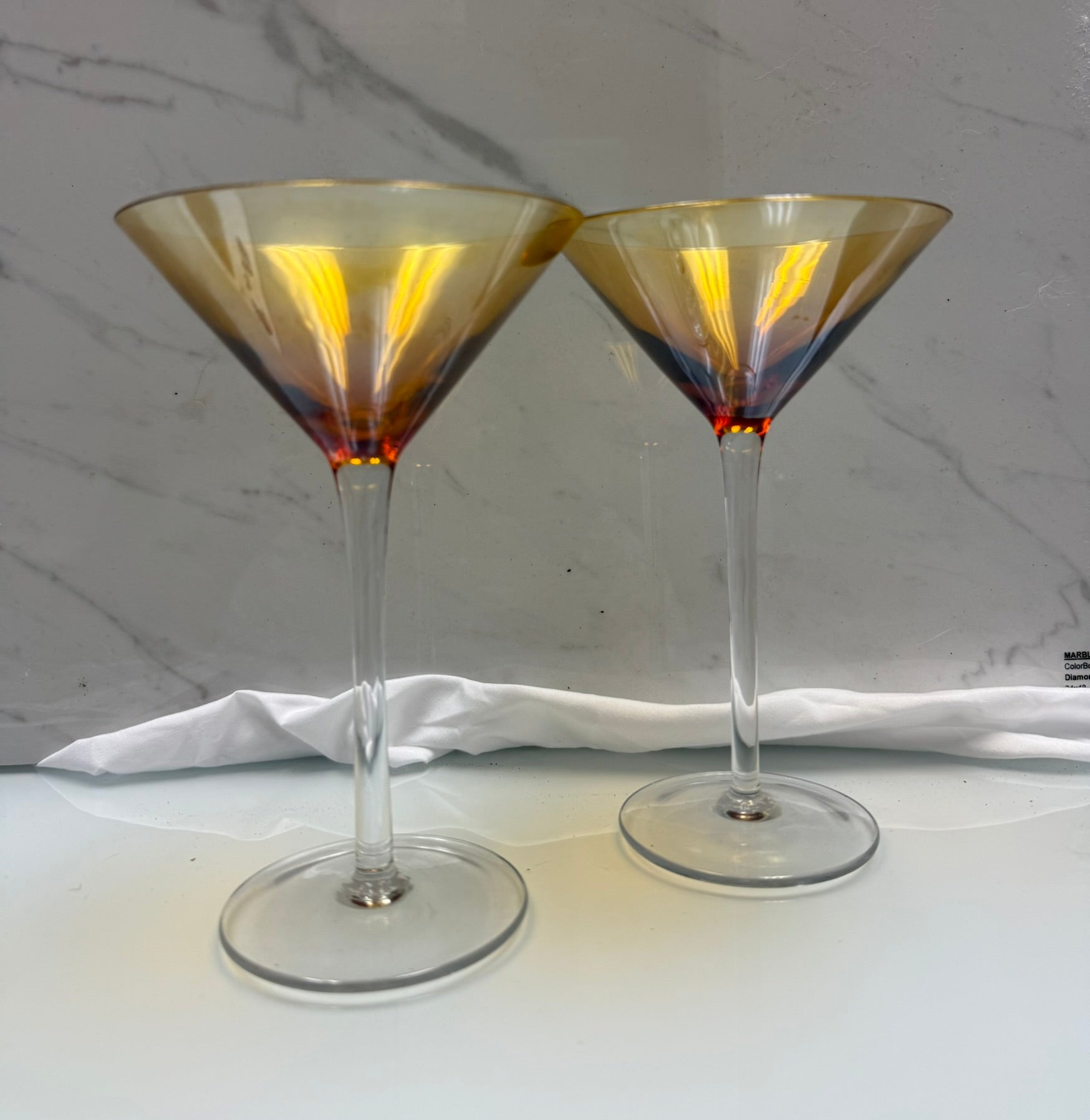 IRIDESCENT MARTINI GLASSES SET OF 2