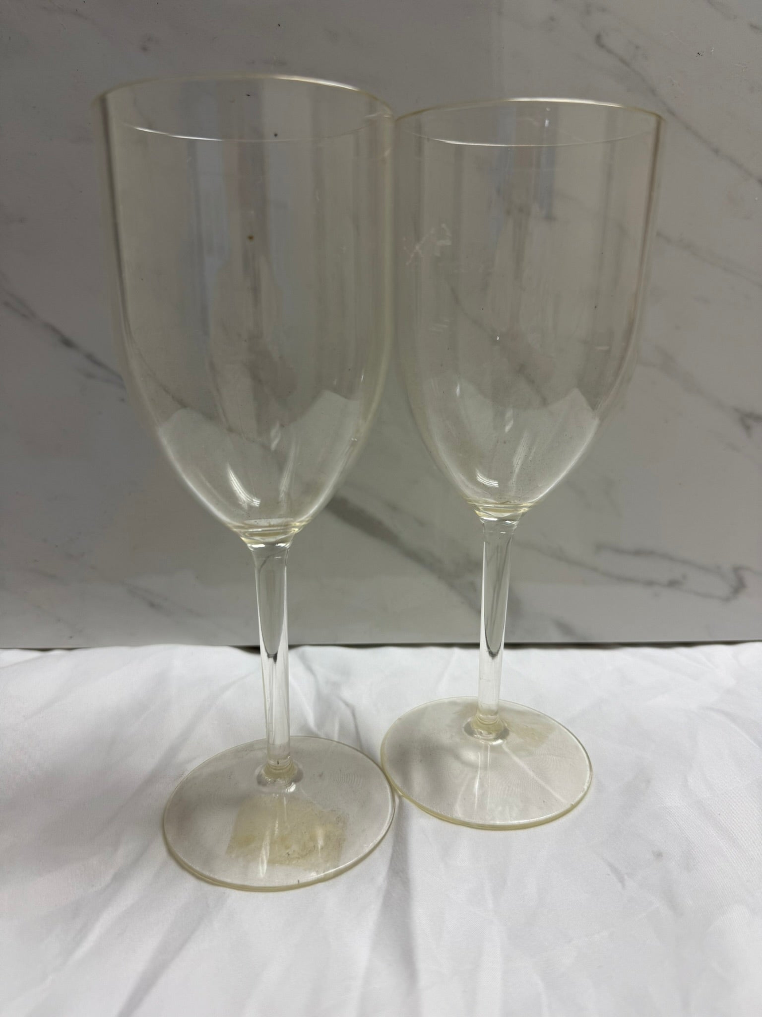 ROSE COLORED CHAMPANGE FLUTES SET OF 2
