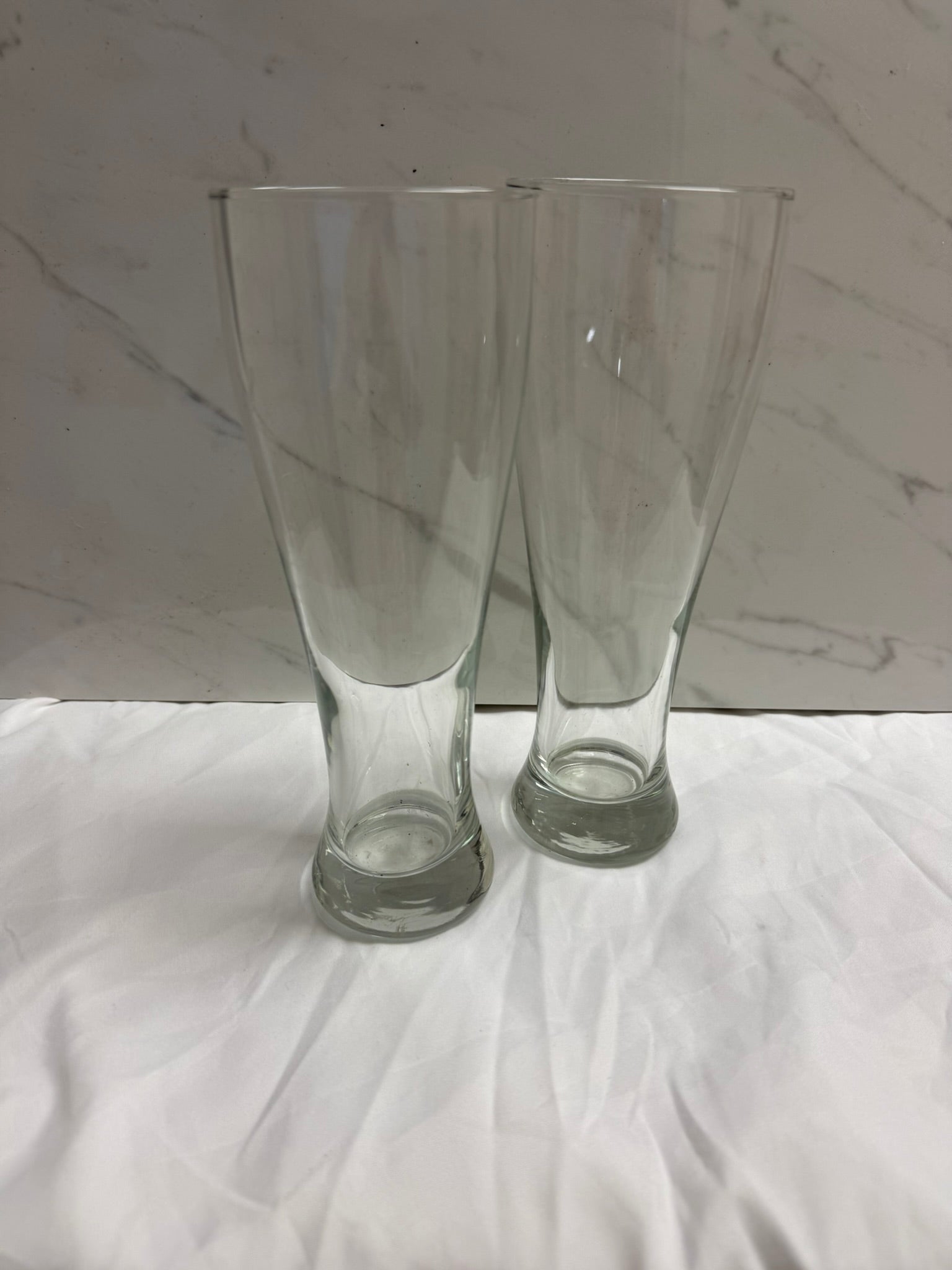 CLEAR BEER GLASSES SET OF 2