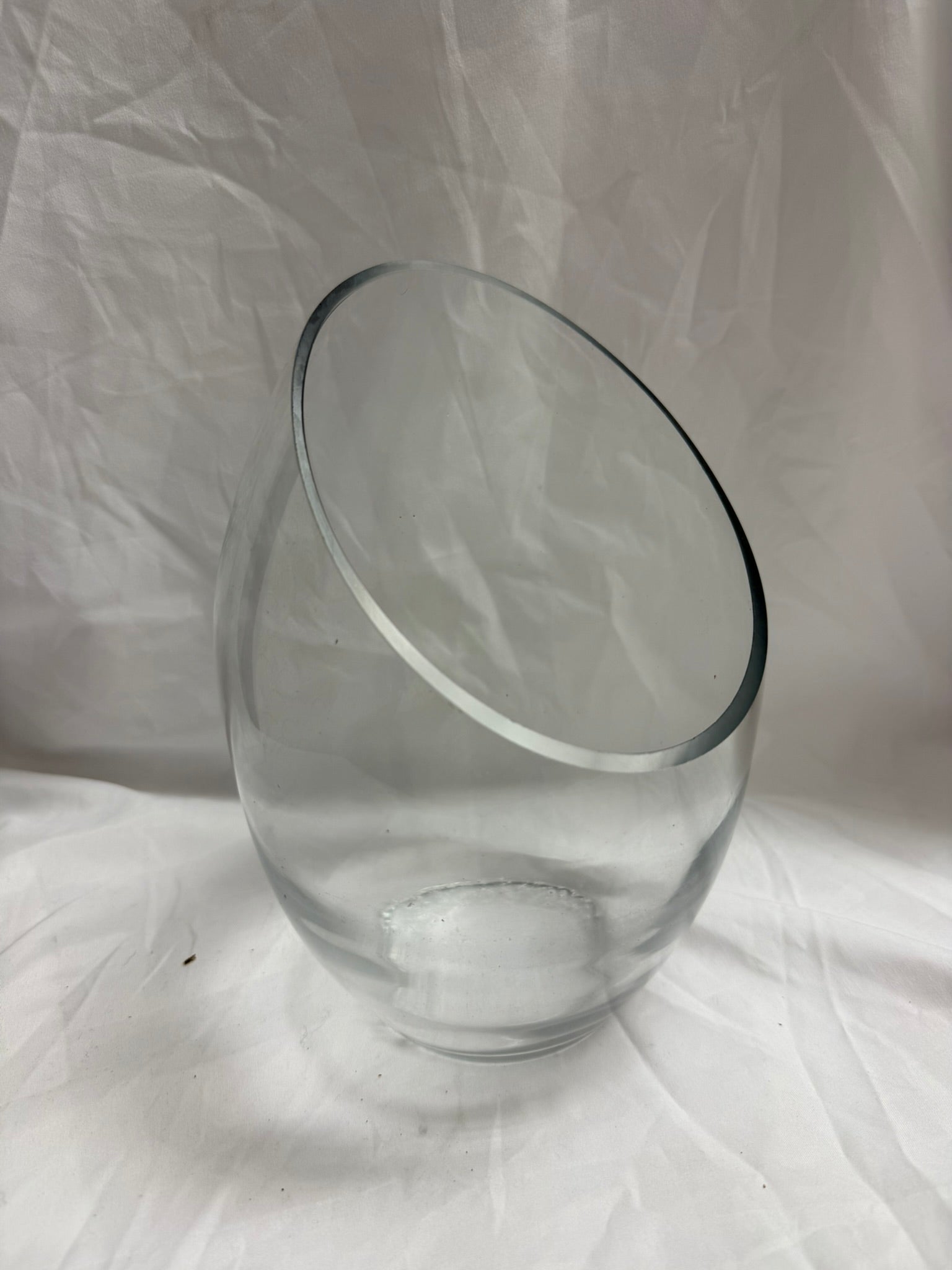 CLEAR OBLONG VASE