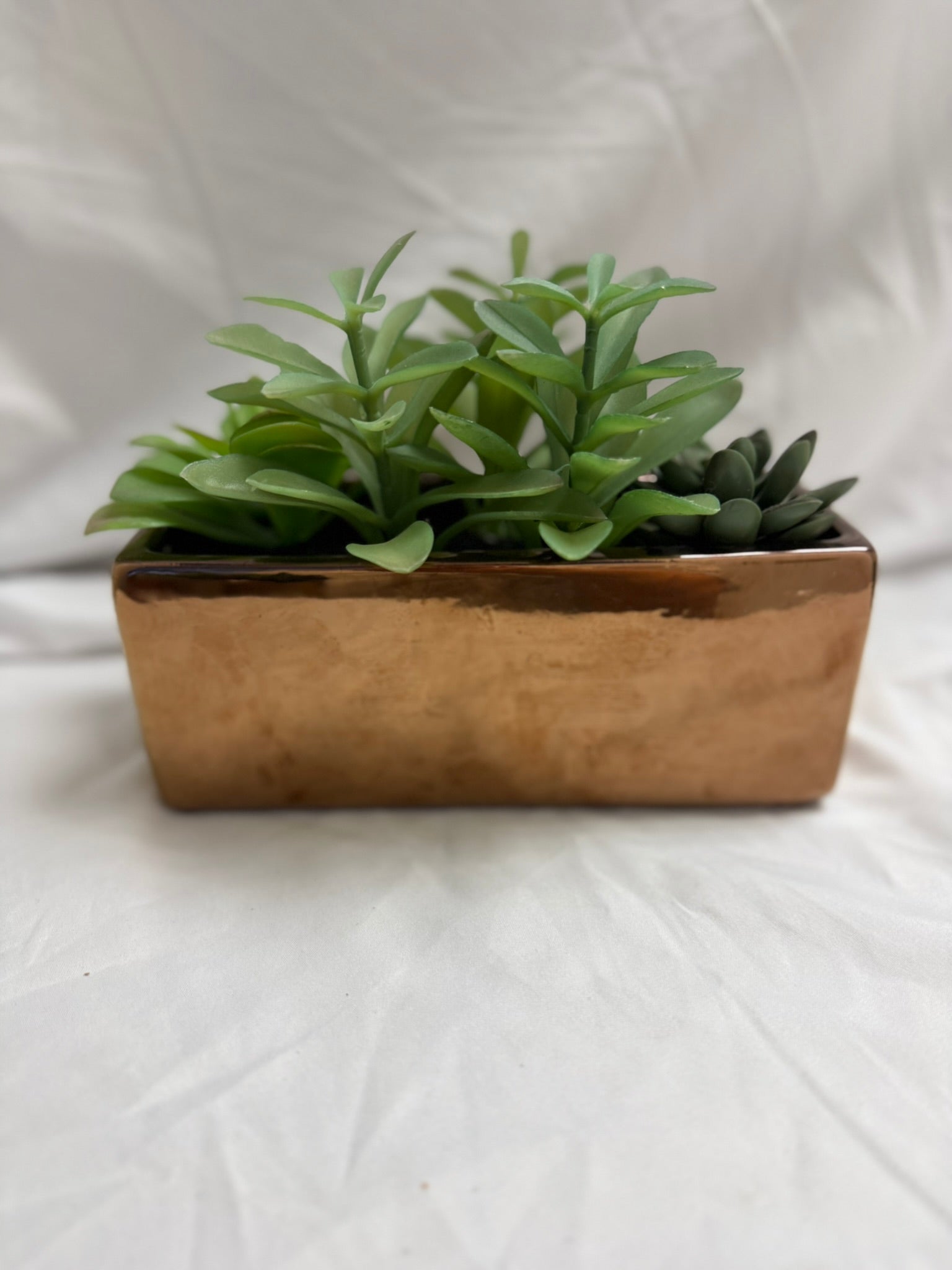 FAUX BRASS PLANTER BOX