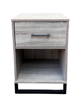 GREY WOODEN NIGHTSTANDS SET OF 2