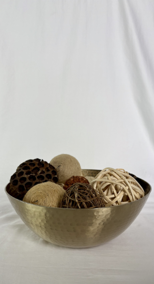 HAMMERED METAL BOWL (FILLER NOT INCLUDED)