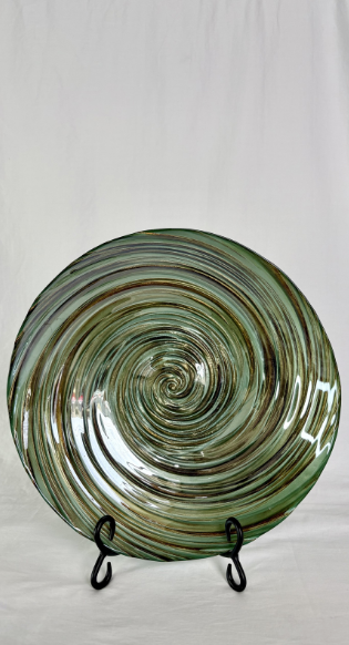 SWIRLING PLATE WITH STAND