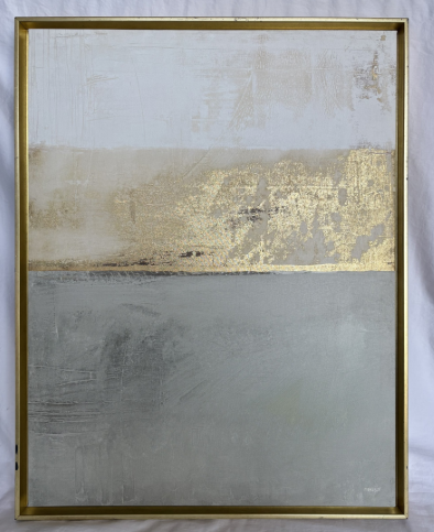 HORIZON LINE PORTRAIT CANVAS (GOLD FRAME)