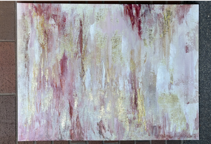 PINK ABSTRACT LANDSCAPE CANVAS