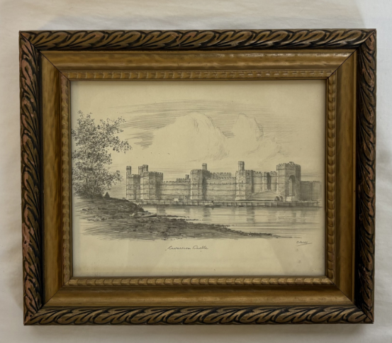 VINTAGE CITY LANDSCAPE (BRASS FRAME)