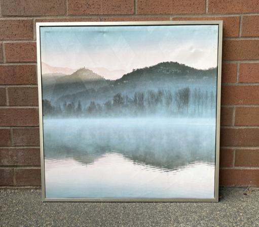LAKE SETTING CANVAS (GOLD FRAME)