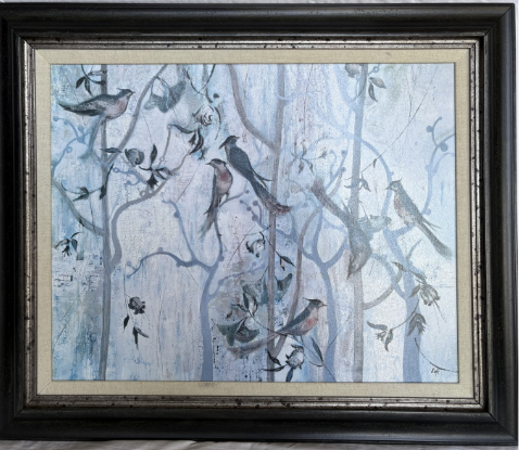 BIRDS IN THE TREES (BLACK FRAME)