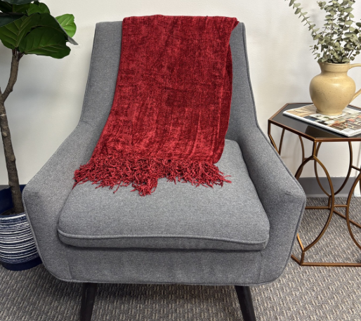 RUBY RED SILK BLANKET