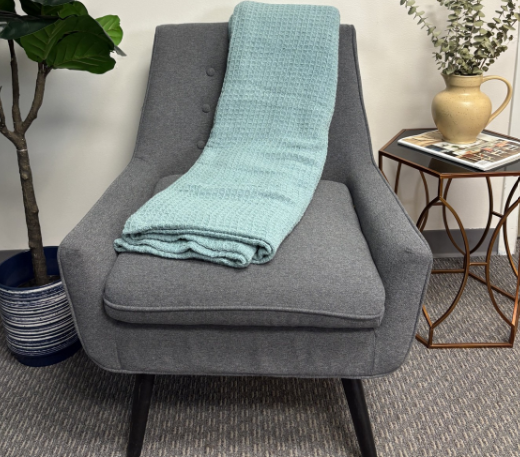 BABY BLUE WAFFLE BLANKET