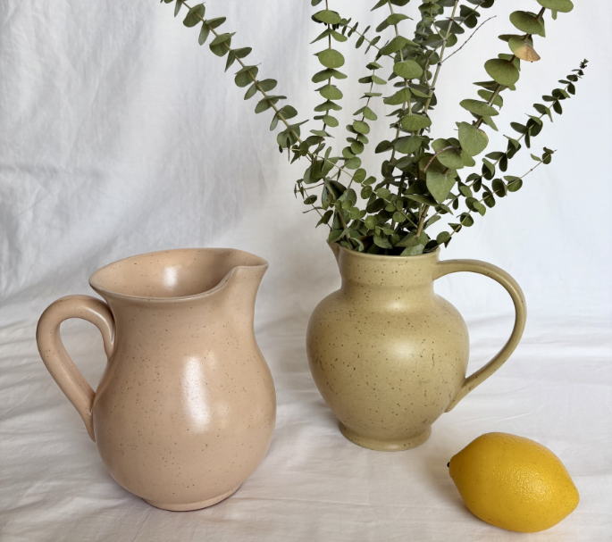 SPECKLED COLORED VASES SET OF 2