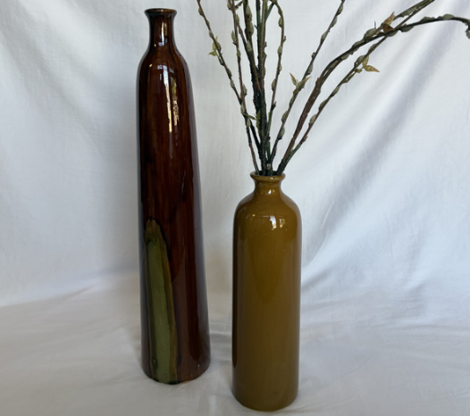 WARM TONED VASES SET OF 2