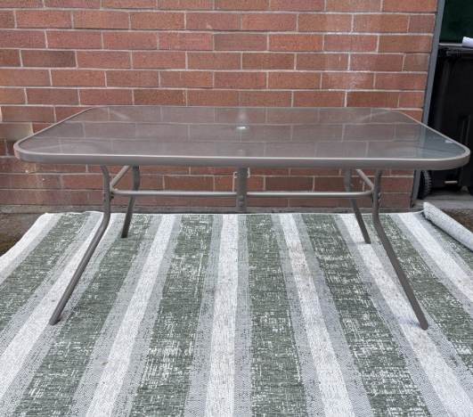 OUTDOOR GLASS TABLE