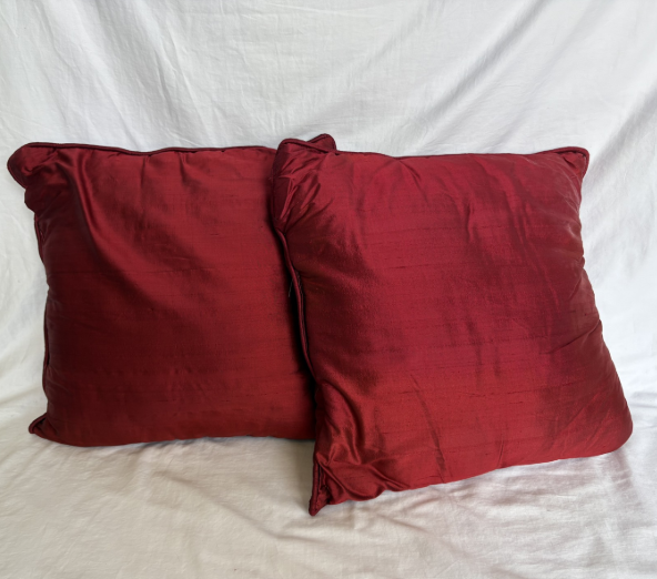 RUBY RED PILLOWS SET OF 2