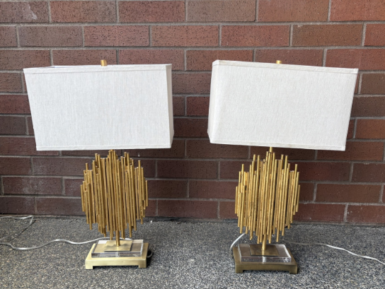 GALVESTON GOLD LEAF TABLE LAMPS SET OF 2