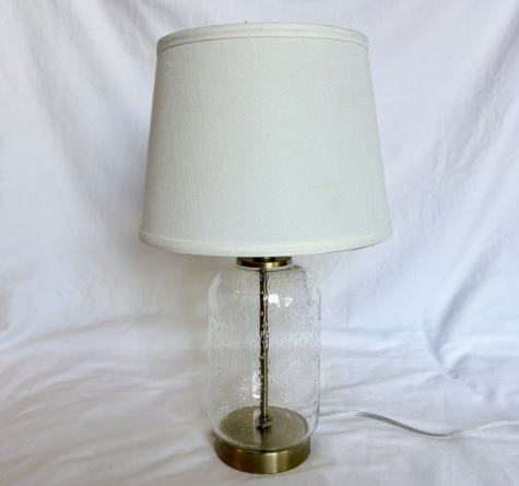 SPECKLED GLASS JAR TABLE LAMP (SINGLE)