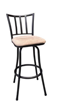 METAL AND CUSHION BAR STOOL SET OF 2