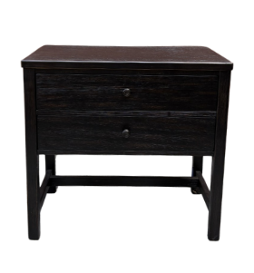 TWO DRAWER WOODEN END TABLE SET OF 2