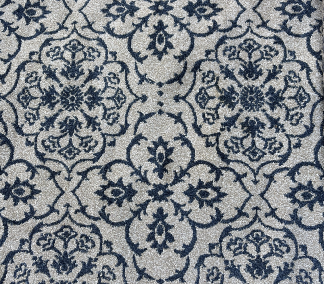 THOMASVILLE CREAM AND BLUE FLORAL AREA RUG