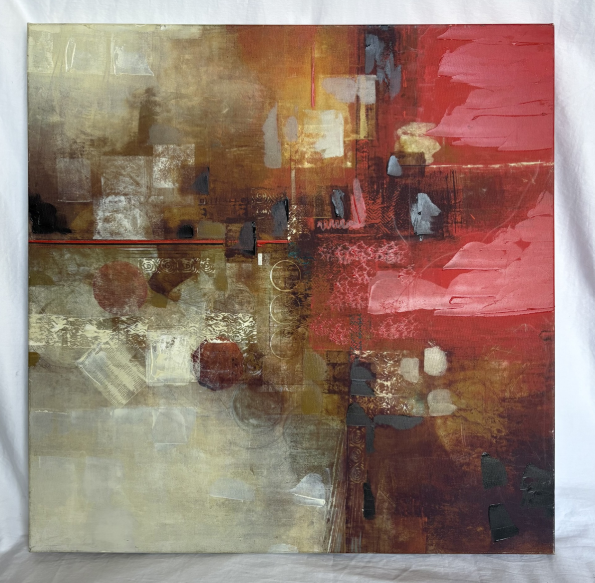 BEAUTIFUL RED ABSTRACT CANVAS