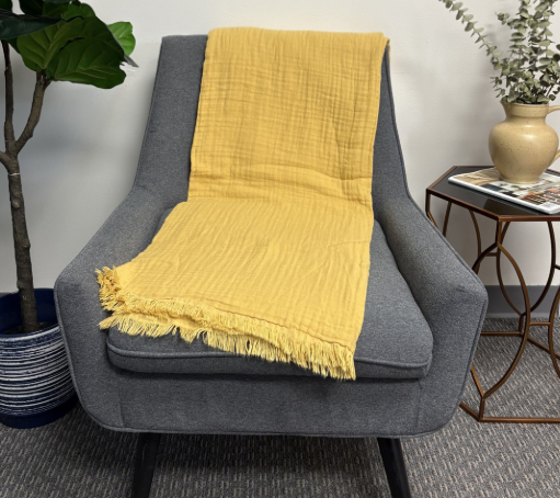 LIGHT WEIGHT YELLOW THROW BLANKET