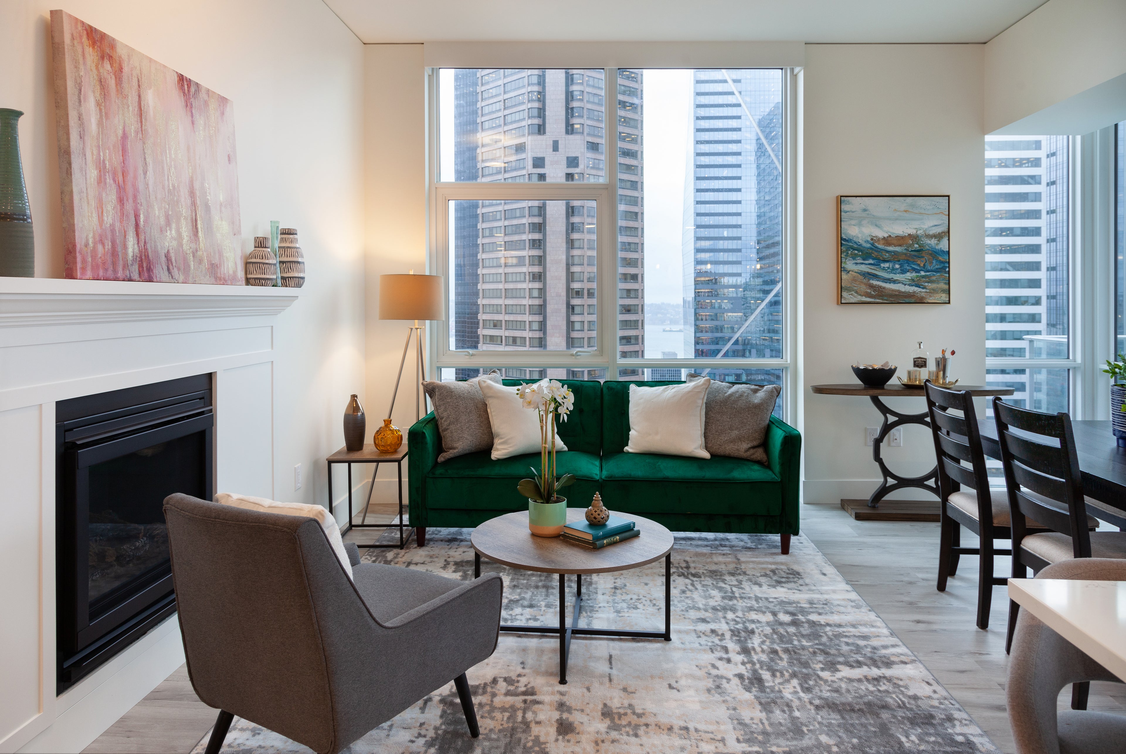 EMERALD GREEN VELVET SOFA (SOFA ONLY - OTHER ITEMS PICTURED ARE NOT INCLUDED)