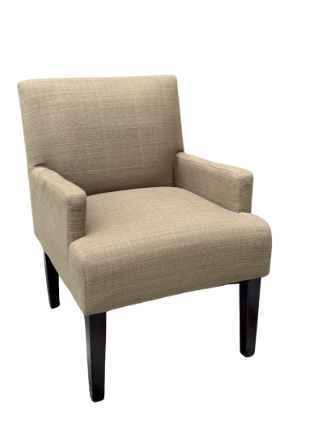 BEIGE UPHOLSTERED LINEN ARM CHAIR (SINGLE)