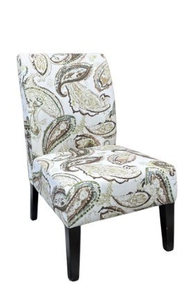 PATTERNED PARSONS LINEN CHAIR (single)