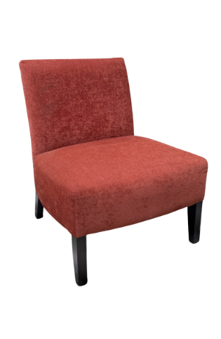 RED VELVET ARMLESS SIDE CHAIR (SINGLE)